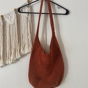The Sak Rust Crochet Shoulder Bag